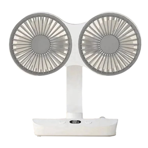 Ventilateur de Bureau Double, Ventilateur de Bureau, Ventilateur Oscillant, Double Ventilateur à Faible Bruit, Ventilateur Électrique à Haute Puissance