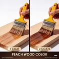 thumbnail image 4 of DWIL Wood Stain and Sealer in One, Water Based Semi-Transparent Outdoor Wood Stain for Decks, Fences, Furniture, Wood Paint, Fast Drying Low Odor Formula (32oz Peach Wood), 4 of 8