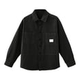 thumbnail image 5 of JTieacloth Heavy Duty Work Shirt For Long Sleeve Casual Loose Fit Shacket Open Front Jacket Top Comfortable Outdoor Daily Wear Mens Work Button Down Shirts Black, 5 of 5