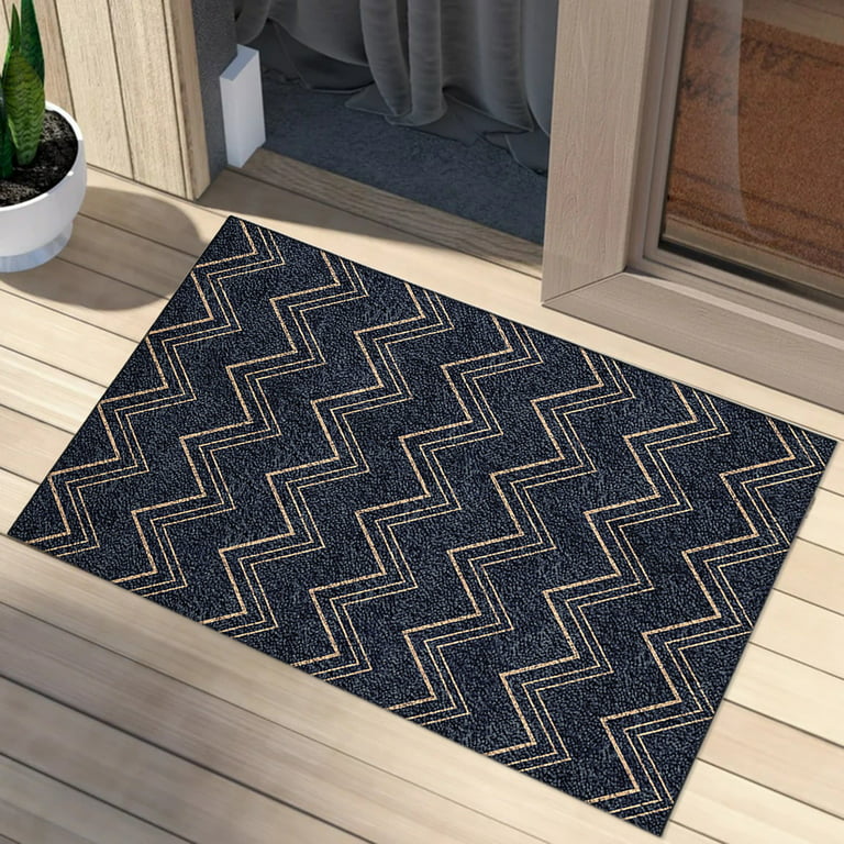 Black Door Mat Durable Welcome Mats Outdoor Indoor Non-Slip Doormat For  Entryway Low-Profile Floor Mat For Yard - AliExpress