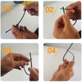 thumbnail image 6 of Cheers.US 100Pcs Reusable Green Gentle Gardening Plant & Flower Lever Loop Gripper Clips Reusable Plastic Landscape Fishbone Spur Plant Belt Band Ties Garden ToolsShort, 6 of 7