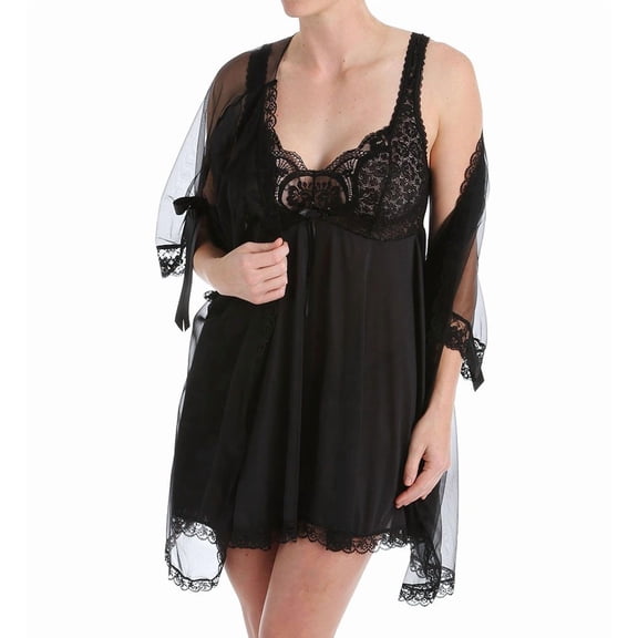 Beautiful Lace 3pc Baby Doll Set X3595 Black,White