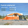 thumbnail image 7 of PORTAL 8 Person Family Camping Tent, Portable Cabin Tent with Rainfly and Screen Porch, 20ft * 8ft * 74in, Orange, 7 of 7