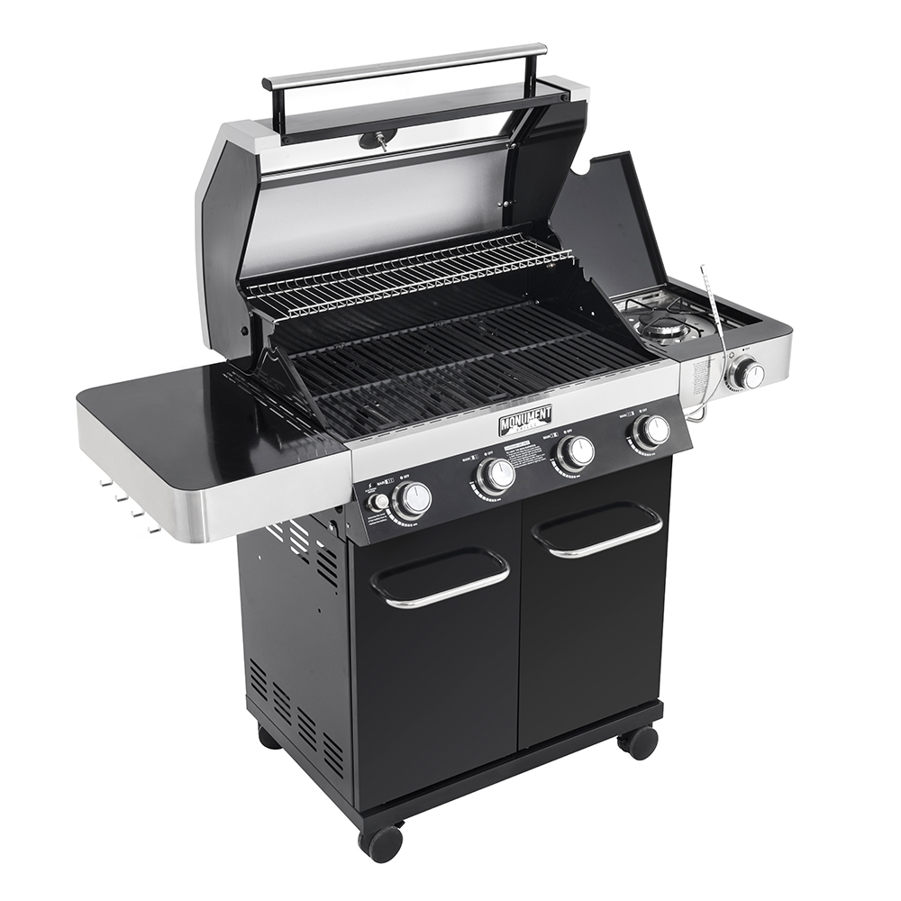 Monument Grills 24633 4 Burner Black Propane Outdoor Gas Grill with Grill Thermometer - image 4 of 9