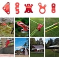 thumbnail image 5 of 30pcs 5 Styles Adjuster Tent Tensioners Rope Adjuster Red Aluminum Alloy Guyline Tent Line Tensioner Wind Rope Buckle Tent Rope Adjuster Cord Lock, 5 of 5