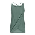 thumbnail image 4 of ALLLIST Womens Tops Clearance Under $5 Green Sleeveless Crew Neck Cami Solid Tank Tops Camisole XXL, 4 of 5