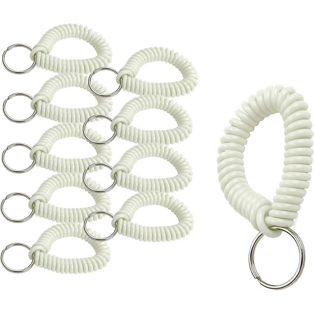 2" Spiral Wrist Coil with Steel Key Ring, MultiColor Flexible Wrist