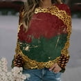 thumbnail image 2 of Fall Fashion Must Haves Womens Holiday Christmas Fall Pullover Sweatshirt Long Sleeve Round Neck Top Women Fall Clothes My Items, 2 of 3