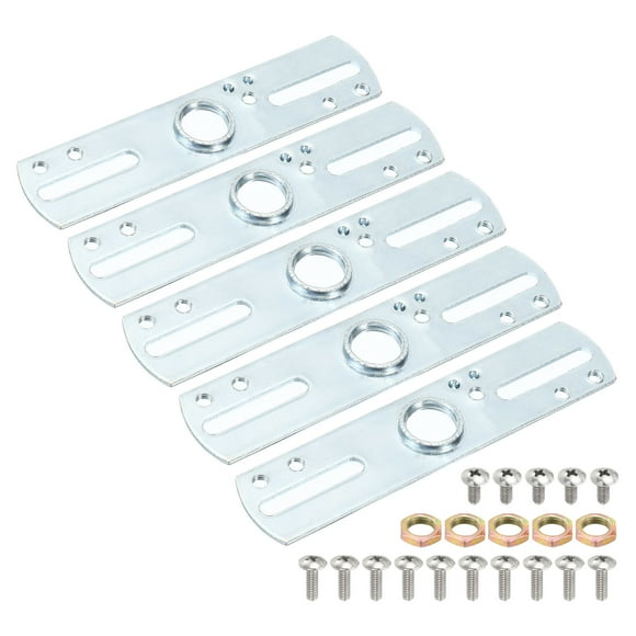Uxcell 105x22mm Light Fixture Crossbar Kit Mounting Bracket Ceiling Light Plate Silver Tone 5 Set
