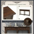 thumbnail image 5 of Retro Console Table Sofa Table for Entryway with Drawers and Shelf Living Room Sideboard (Dark Espresso), 5 of 7