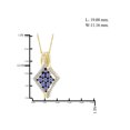 thumbnail image 3 of 1 1/2 Carat T.G.W. Tanzanite And White Diamond Accent 14k Gold Over Silver 3-Piece Kite Jewelry set, 3 of 7
