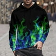 thumbnail image 6 of DDAPJ pyju Hoodies for Men Women 3D Flame Graphic Novelty Hooded Sweatshirts Oversized Casual Street Hoodie with Pocket Light Blue L, 6 of 9