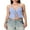 Blue, variant on Women Halter Neck Cami Tops Plaid Low Cut Tie-Up Sleeveless Crop Shirt