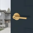 thumbnail image 4 of Baldwin Reserve ENSQUCRR141 Entry Handleset Square Lever and Contemporary Round Rose with 6AL Latch and Dual Strike Bright Nickel Finish, 4 of 7