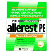 Allerest PE Allergy & Sinus Relief Tablets, 18ct