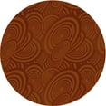 thumbnail image 1 of Ahgly Tapis Rond Lavable en Machine Intérieur Transitionnel Acajou Brun, 3 Pieds Rond, 1 of 7