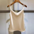 thumbnail image 4 of Silk Satin Camisole Womens Sleeveless Spaghetti Tank Tops Strap Cami Tops Solid Color Summer Comfy 2026 Soft Dressy Tank Shirts Champagne 2XL, 4 of 5