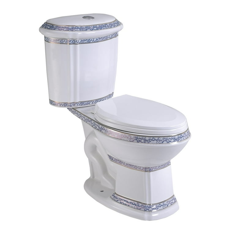 India Reserve 2 Piece Bathroom Toilet Dual Flush Elongated Blue
