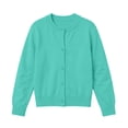 thumbnail image 2 of ATORRE Teen Girls Cardigans Sweater 2026 Autumn Button Solid Color Long Sleeve Knit Sweaters Lightweight Preppy Casual Comfortable Jacket Mint Green 10-11 Years, 2 of 9
