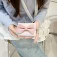 thumbnail image 2 of Korean Styles Short Purse Card Holder Trifold Wallet PU1eatherCoin Purse Bows Wallet Stylish Change Purse for Daily, 2 of 17