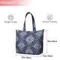 thumbnail image 4 of Blue and White Ethnic Floral Pattern Travel Tote Bags for Women Carry On,Large Weekender Bags for Women Travel,Multi Functional Duffle Bag for Work,Shopping,Sports, 4 of 5