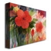 Trademark Art "Red Blossoms" Canvas Wall Art by Shelia Golden