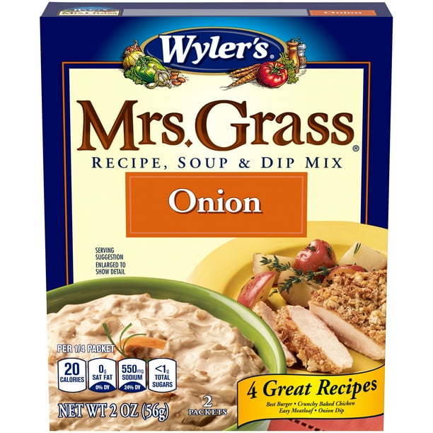 Mrs. Grass Onion Recipe, Soup & Dip Mix, 2 ct Packets