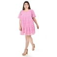 thumbnail image 2 of Vestido vaporoso Roman Fashion rosa con flores Talla 42 Curvy Plus Size, 2 of 5