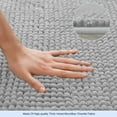 thumbnail image 3 of Bathroom Rugs Chenille Bath Rug Soft Short Plush Bath Mat Soft Shower Mat Water Absorbent Shower Mat Quick Dry Machine Washable(Light Gray,16" x 24"), 3 of 6