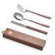 thumbnail image 2 of Conjuntos de vajillas Utensilios de cocina 304 Utensilios de acero inoxidable Conjunto de kits de vajilla portátiles cucharas irrompibles con caso Camping tipo 2 sidaley HA012710-02, 2 of 7