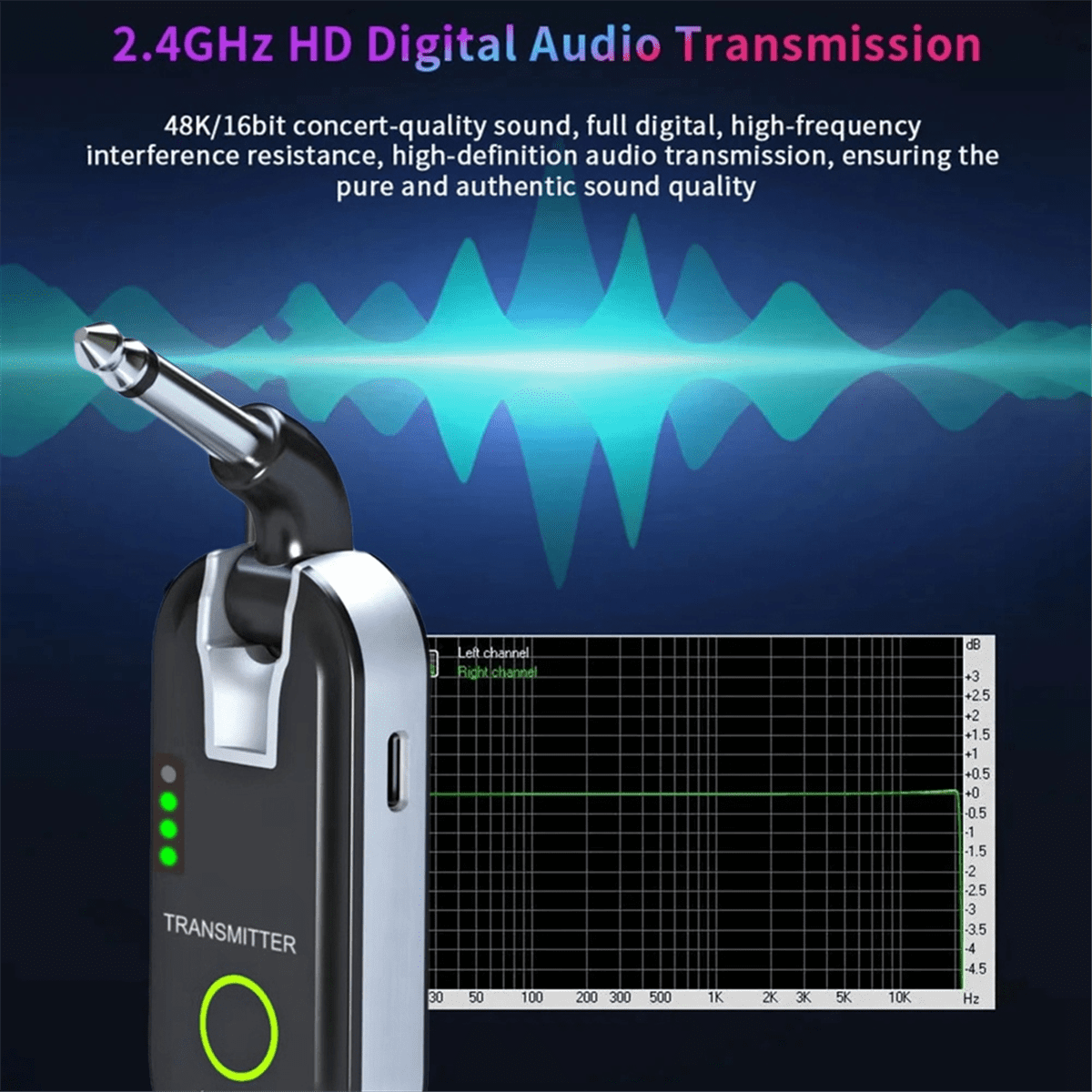 NEW M33 2.4GHZ Wireless Guitar System Rechargeable Audio Transmitter Receiver 50M Transmission Life Real-Time Transmiss,1 set * M33 2.4GHZ Wireless Guitar System