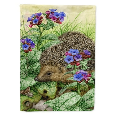 Carolines Treasures ASA2022CHF Hedgehog Flag Canvas House Size  Large multicolor