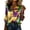 Multicolor A, variant on Asxite Womens Summer Tops Casual Fashion Print Lapel Collar Button Down Breathable Long Sleeve Shirts