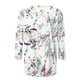 thumbnail image 5 of ICHUANYI Clearance Women's Fashion Printed Loose T-shirt 3/4 Sleeves Blouse Round Neck Casual Tops(Purple, XL) ICHUANYI WER2023080806864, 5 of 5