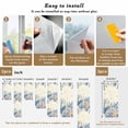 thumbnail image 6 of Blue Starfish Coastal Window Privacy Film, Eucalyptus Summer Nautical Shell Retro Static Cling UV Sun Blocking Heat Control Window Tint Day and Night, Non-Adhesive One Way Privacy Cover 23.6''x59'', 6 of 7
