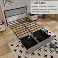 thumbnail image 3 of Gymax Full Size Bed Frame w/ 2 Storage Drawers LED Lights Slats Support Modern, 3 of 10