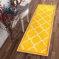 thumbnail image 3 of Well Woven  Modern Bold Lattice Non-Skid Backing Runner Rug - 2' x 7' Blue/Off-white Off-White, 3 of 5