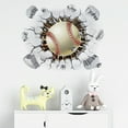 thumbnail image 5 of 2Pcs 3D Wall Sticker Wall Decal Diy Self Sticky Home For Boys Rooms Nurseries Children Rooms Game Rooms Baseball Home Decor, 5 of 6