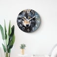thumbnail image 4 of 16 Inch Wall Clock Battery Operated Silent Clock Decorative for Office, Kitchen, Outdoor, Living Room，Wolf Head Design, 4 of 4