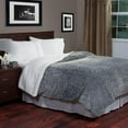 thumbnail image 2 of Lavish Home 61-83-FQ-G Full & Queen Floral Etched Fleece Blanket with Sherpa, Grey, 2 of 5