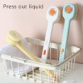 thumbnail image 4 of XMMSWDLA Brushes Press Out The Liquid Bath Brush, Rub The Bath, Long Handle, Rub The Back, Rub The Back, Shower Brush, Summer Shower Tool items (Yellow), 4 of 5