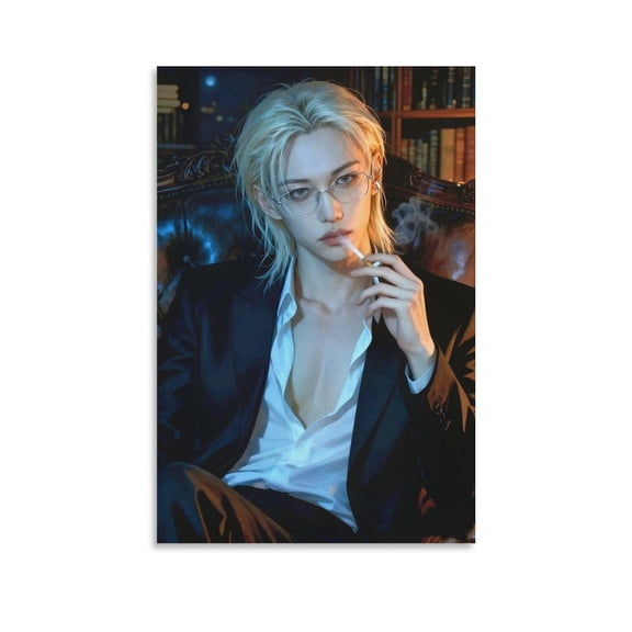 Felix Stray Kids Poster Posters Art Print Wall Photo Paint Poster Hanging Picture Family Bedroom Decor Gift 12x18inch(30x45cm)
