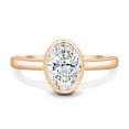 thumbnail image 4 of ESTE ORIGIN 2.0CT Oval Lab-Grown Diamond Solitaire Engagement Ring with Bezel Setting in 10K Rose Gold for Women, available in US 8.5., 4 of 8