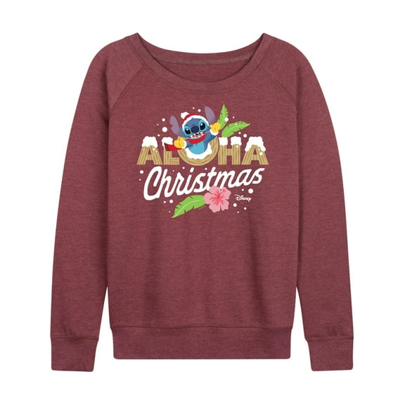 Lilo & Stitch - Aloha Christmas - Women's Lightweight French Terry Long Sleeve Shirt