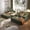 Forest Green, variant on 48.5'' Oversized Chaise Lounge Indoor, Convertible Boneless Couch, Plush Corduroy Floor Chair with 3 Pillows, Side Pocket, Upholstered Single Sofa Bed for Living Room, Balcony, Purple
