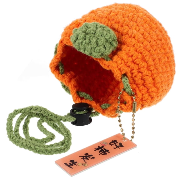 PENIKOKO Orange Shape Crochet Bag for Girls, Woven Woolen Yarn Portable Handbag, Assorted Colors, Lightweight and Stylish