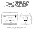 thumbnail image 6 of Xspec  60 Quart Roto Molded High Performance Camping Cooler Ice Chest | Pro, 6 of 8