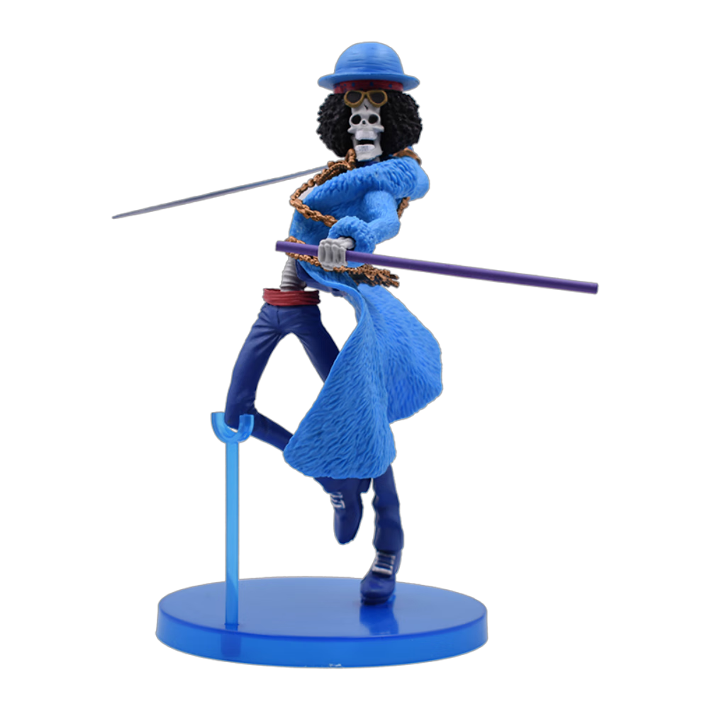 Kidtop One Piece Anime Action Figures 20th Anniversary Brook PVC Model