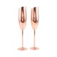 thumbnail image 2 of Set of 2 Stainless Steel Champagne Wine Flutes Glasses Rose Gold Unbreakable Shatterproof, 2 of 5
