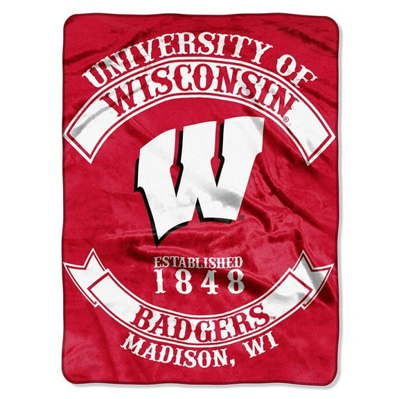 Wisconsin Badgers Rebel Series Raschel 60x80 inch Blanket Throw